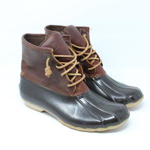 Sperry Saltwater Top-Sider STS91176 Waterproof Duck Boots Women's Size 10 Brown